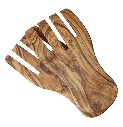 Olive Wood Salad Hands