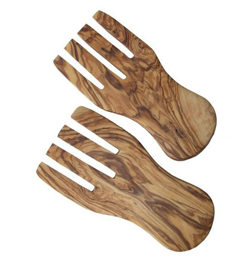 Naturally Med Olive Wood Salad Hands