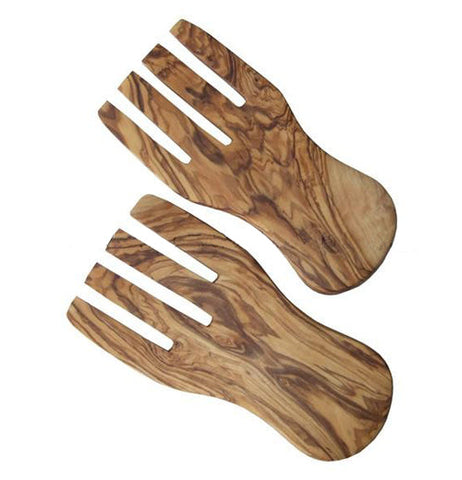 Naturally Med Olive Wood Salad Hands