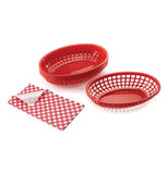 Outset Red Pub Burger Baskets, Set Of 4