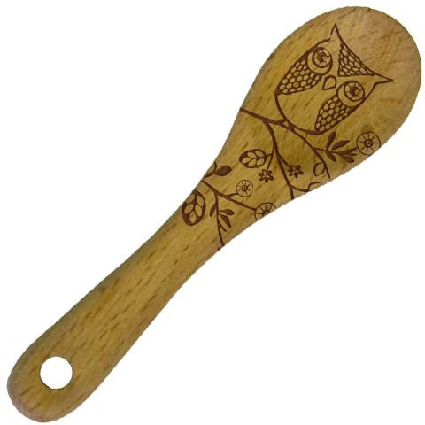 Little Red Hen-Talisman-Solid Beechwood Mini Spoon "Owl"