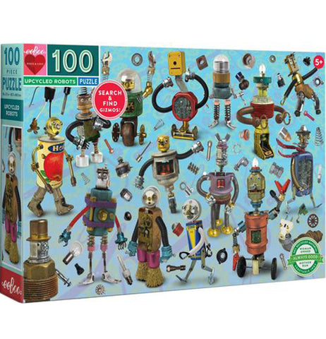 "Upcycled Robots” Puzzle (100 Piece)