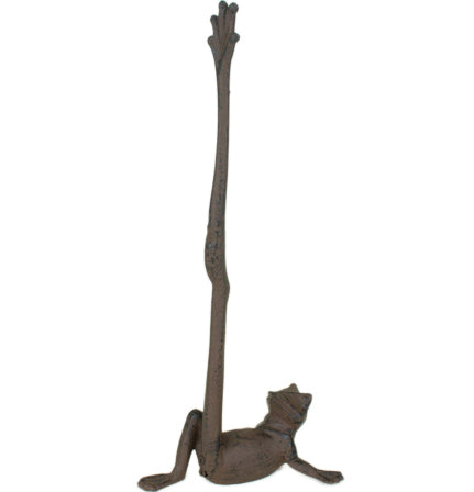 Paper Towel Holder, Cast Iron Frog