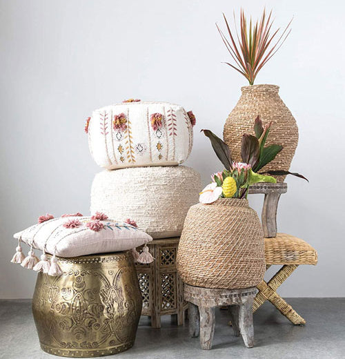 Embroidered Pillow "White"
