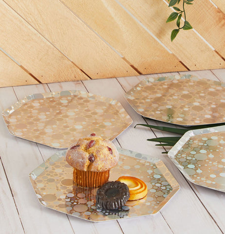 Plates, Foil Finish, "Assorted"
