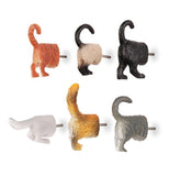 Set of 6 Cat Butt Push Pins