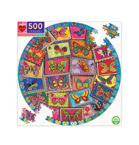 "Vintage Butterflies" Puzzle (500 Piece)