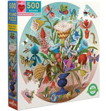 "Crazy Bug Bouquet" Puzzle, Round (500 Piece)