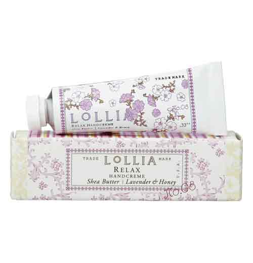 Hand creme is in a pink flowered container with a white lid and package matches.