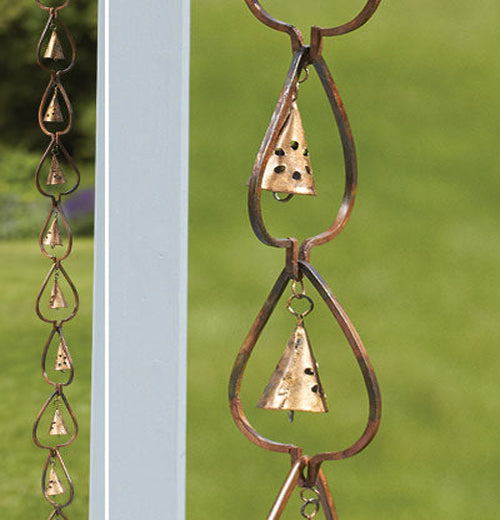 Aspen Leaf with Bell Garden Ornament