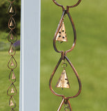 Aspen Leaf with Bell Rain Chain