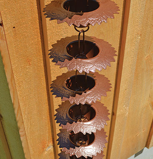Leaf Lip Cup Rain Chain