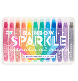 Rainbow Sparkle Metallic Watercolor Gel Crayons-Set of 12