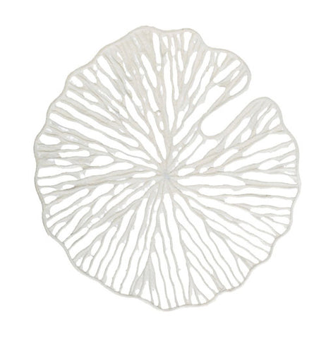 White Round Paper and Metal Decor