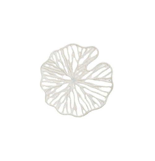 White Round Paper and Metal Decor