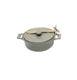 Round Stoneware Brie Baker with Spreader