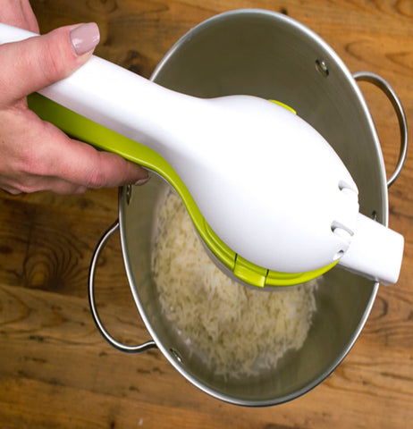 White and Green Potato Ricer – Little Red Hen