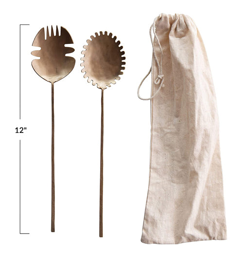 Salad Servers "Hand Forged Metal"