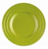 This salad plate is green.