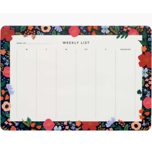 Desk Pad, Weekly "Wild Rose"