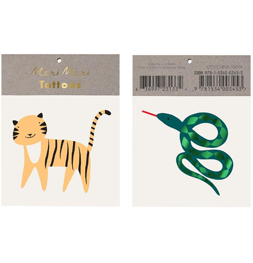 Tattoos <br> **Available in 6 Designs**