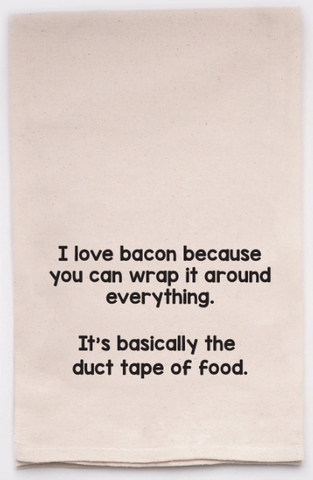 Tea Towel "I Love Bacon"