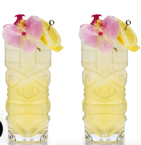 "Crystal" Tiki Glasses (Set of 2)