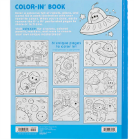 Color-in' Book, "Outer Space Explorers"