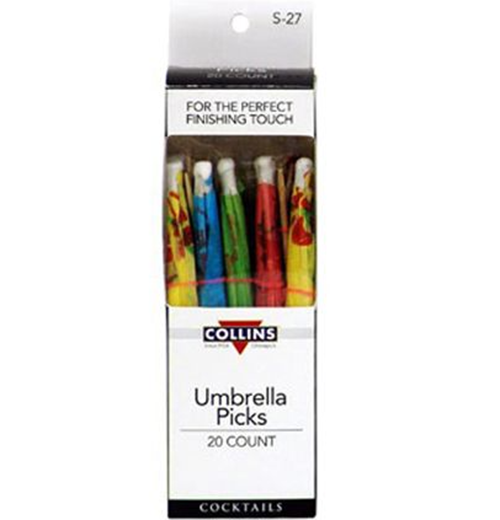 "Umbrella" Cocktail Picks (Set of 20)