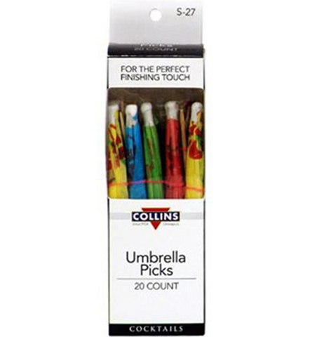 "Umbrella" Cocktail Picks (Set of 20)