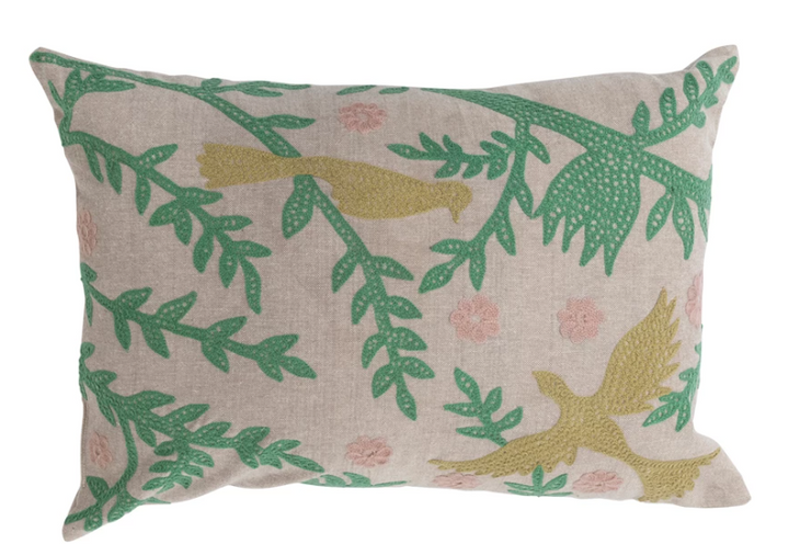 Cotton Suzzani Lumbar Pillow