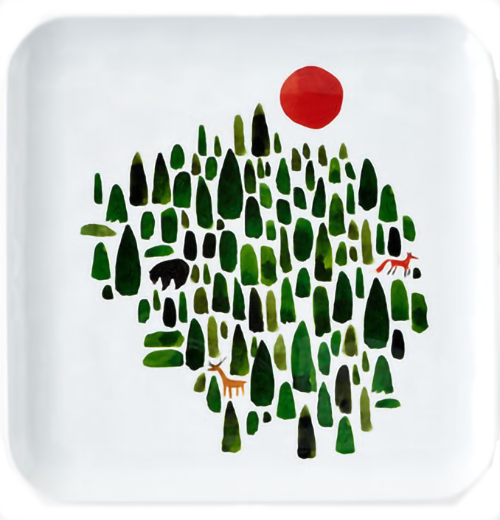 HOLIDAY Winter Forest Square Platter