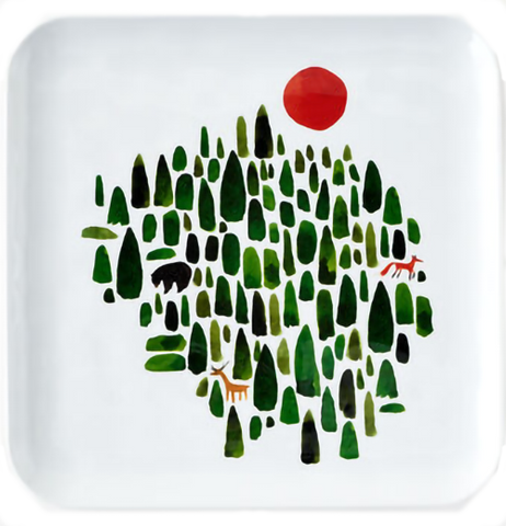 HOLIDAY Winter Forest Square Platter