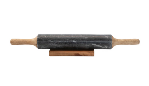 Black Marble Rolling Pin