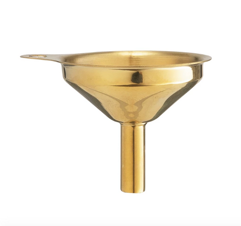 Brass-Plated Stainless Steel Funnel