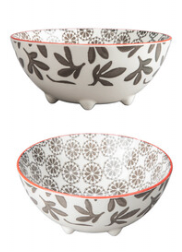 Grace Footed Bowl, Grey