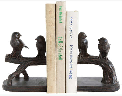 Bird on Branch Bookends, Set of 2