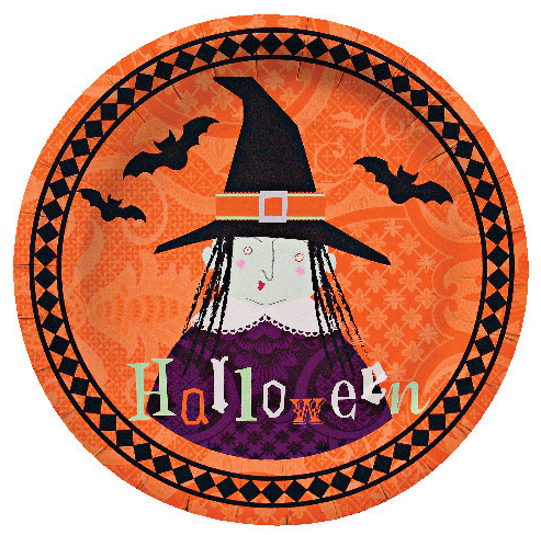 HALLOWEEN Small Witch Plates (Pack of 12)