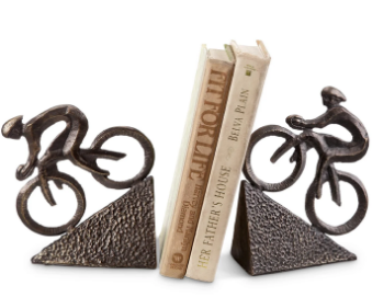 Racing Bicyclist Bookends