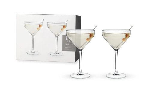 "Raye Angled Crystal" Martini Glasses (Set of 2)