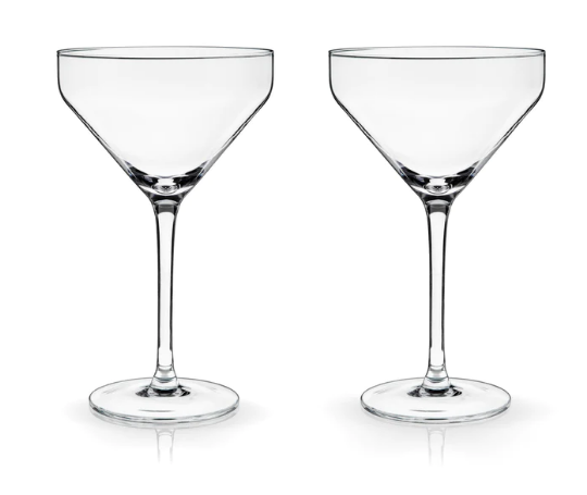 "Raye Angled Crystal" Martini Glasses (Set of 2)