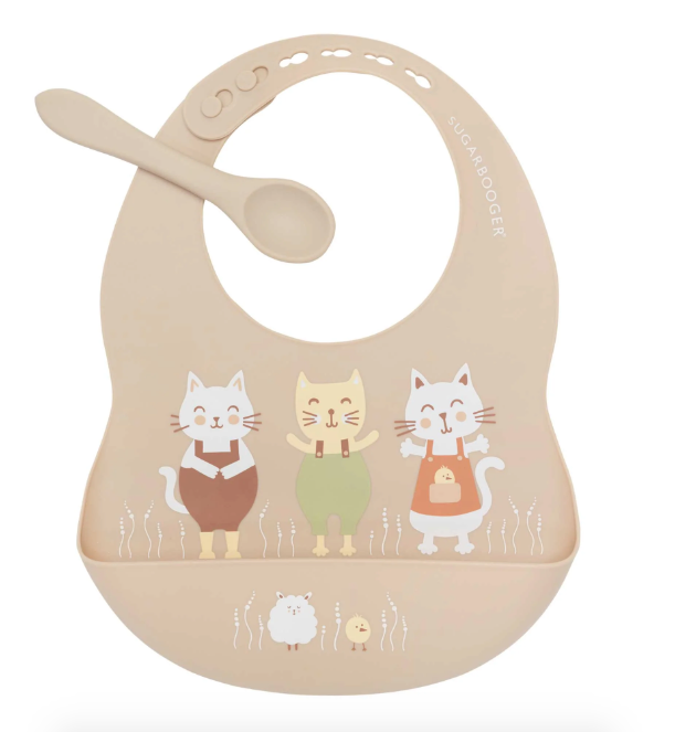Prairie Kitty Fresh &amp; Messy Bib &amp; Spoon