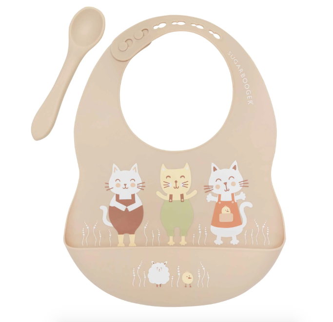 Prairie Kitty Fresh &amp; Messy Bib &amp; Spoon