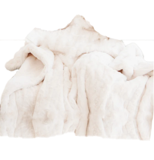 Patterned Faux Fur Throw Blanket