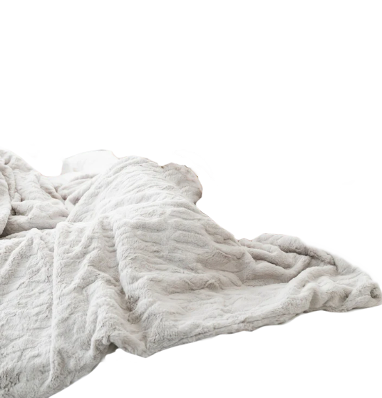 Patterned Faux Fur Throw Blanket