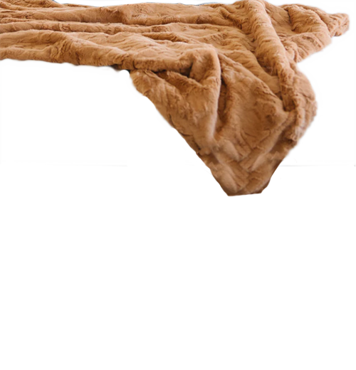Patterned Faux Fur Throw Blanket