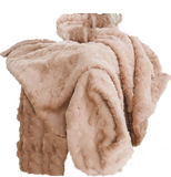 Patterned Faux Fur Throw Blanket