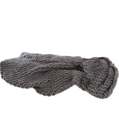 Chunky Knit Large Throw Blanket
