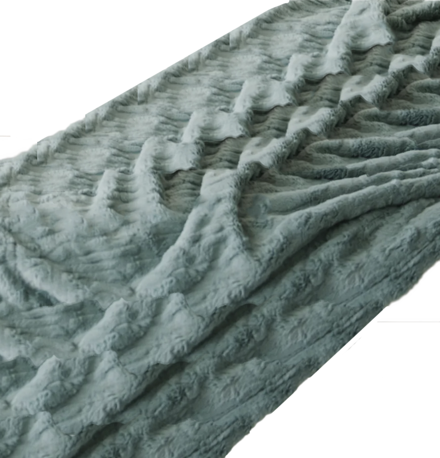 Patterned Faux Fur Throw Blanket