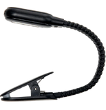 A black book light is curved to the right.